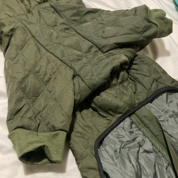 NWOT Puffer Dog Coat Olive Green w Fun Fur Collar - Picture 5 of 10